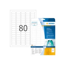 HERMA Verwijderbaar prijsetiket 356 x 169 mm 25 vellen 80 etiketten per A4-vel wit (pak 2000 stuks) HERMA Verwijderbaar prijsetiket 356 x 169 mm 25 vellen 80 etiketten per A4-vel wit (pak 2000 stuks)