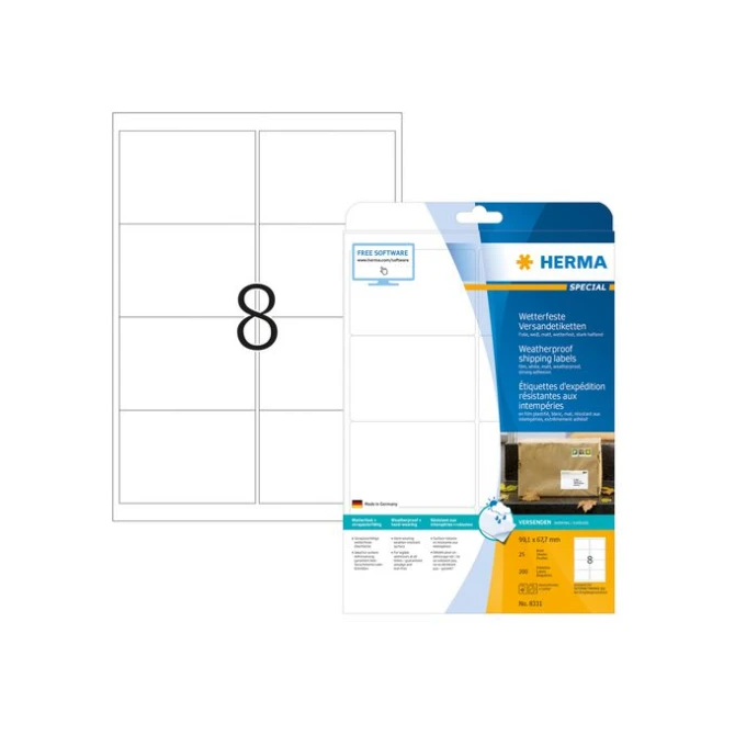HERMA Weerbestendige etiketten 991 x 677 mm (pak 200 stuks) HERMA Weerbestendige etiketten 991 x 677 mm (pak 200 stuks)