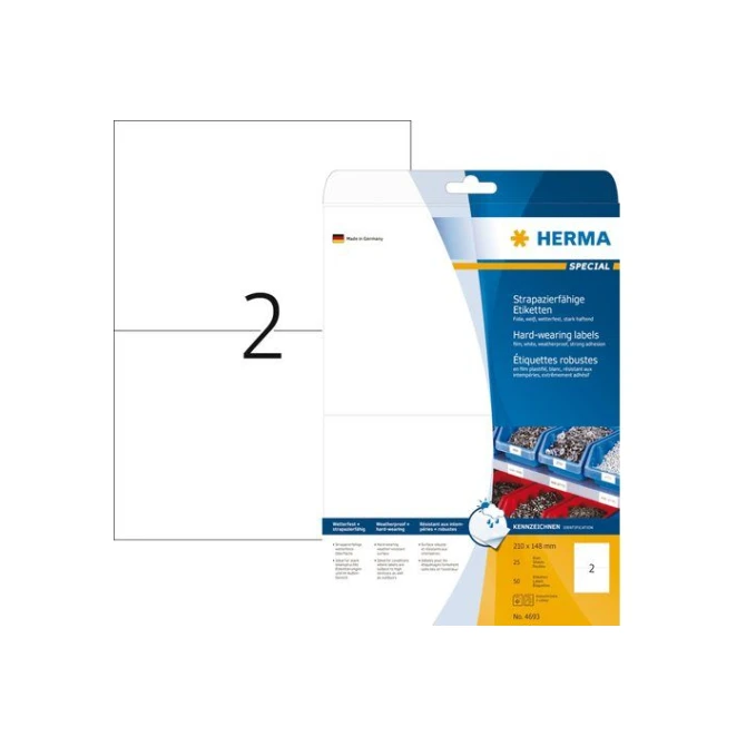 HERMA Weerbestendige folie etiketten 210x148 mm 4693 (pak 50 stuks)