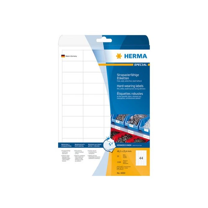 HERMA Weerbestendige folie etiketten 66x338 mm 4691 (pak 600 stuks) HERMA Weerbestendige folie etiketten 66x338 mm 4691 (pak 600 stuks)