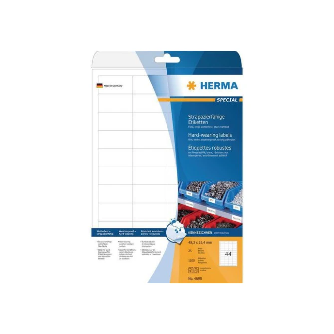 HERMA Weerbestendige folie etiketten 70x37 mm 4695 (pak 600 stuks)