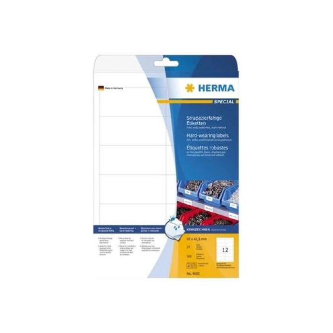 HERMA Weerbestendige folie etiketten 97x423 mm 4692 (pak 300 stuks) HERMA Weerbestendige folie etiketten 97x423 mm 4692 (pak 300 stuks)