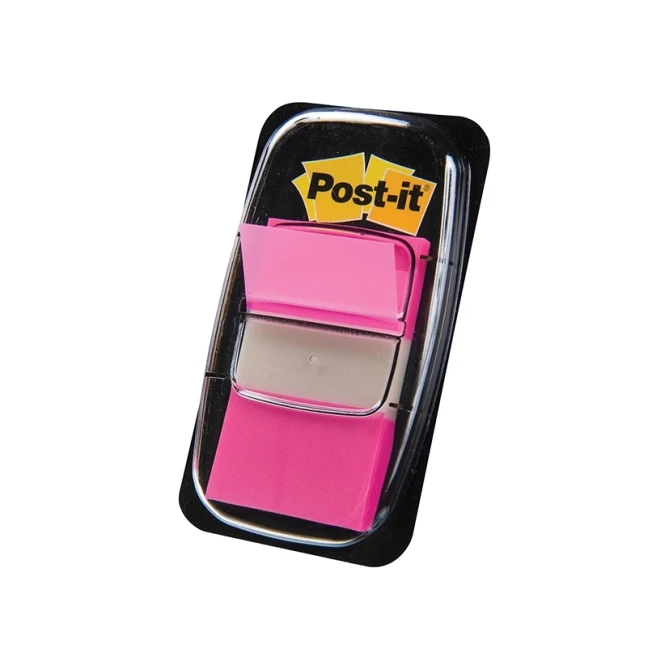 Index Post-it 25x43 roze/pak 50