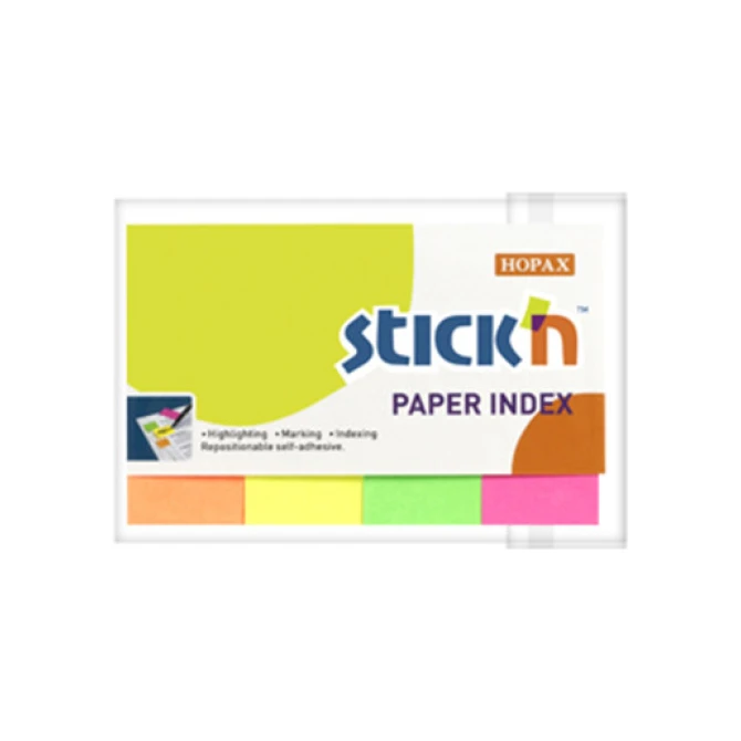 Index Stickn 20x50mm 4 kleuren 200 tabs