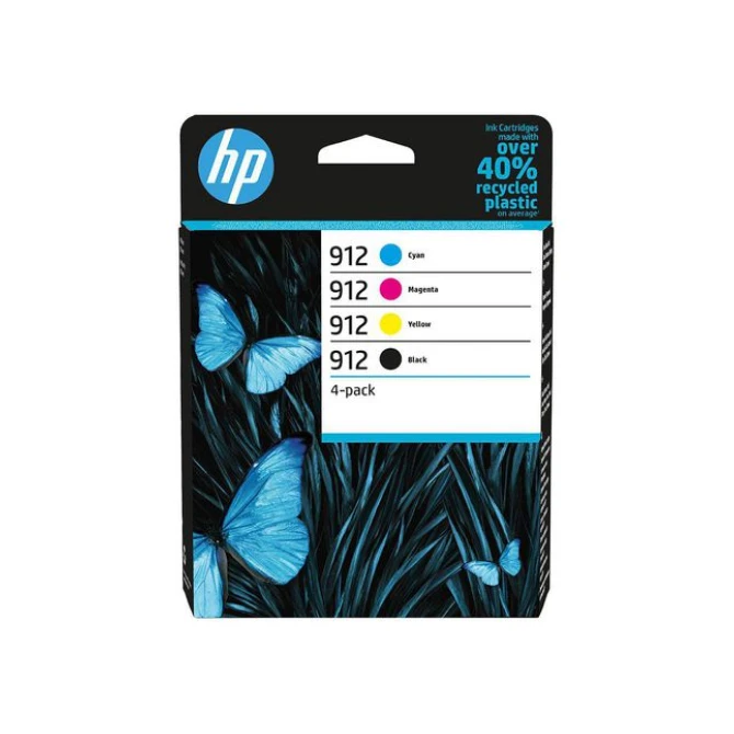 HP 912 (6ZC74AE) inktcartridge MultiPack BCMY (GEEN XL) (pak 4 stuks) HP 912 (6ZC74AE) inktcartridge MultiPack BCMY (GEEN XL) (pak 4 stuks)
