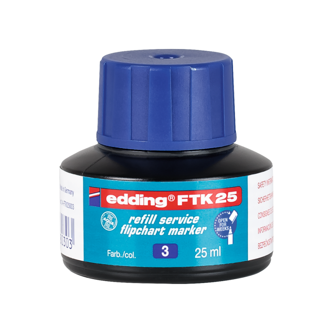 Inkt edding FTK25 blauw/fl25ml Inkt edding FTK25 blauw/fl25ml