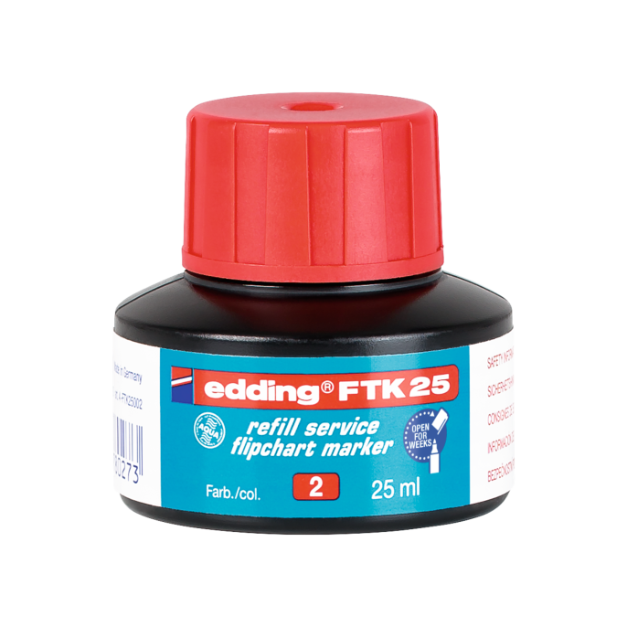 Inkt edding FTK25 rood/fl25ml