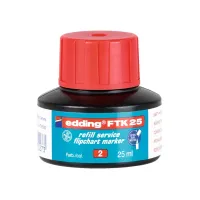 Inkt edding FTK25 rood (fles 25ml) Inkt edding FTK25 rood (fles 25ml)