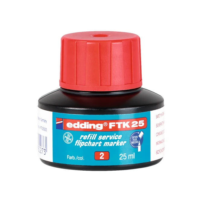 Inkt edding FTK25 rood/fl25ml