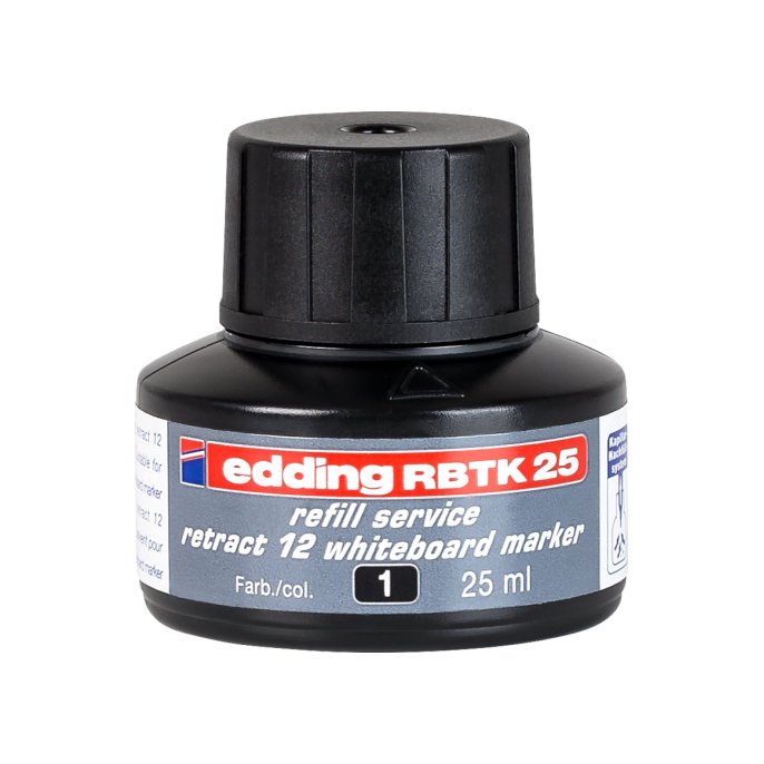 Inkt edding RBTK25 zwart/fl25ml