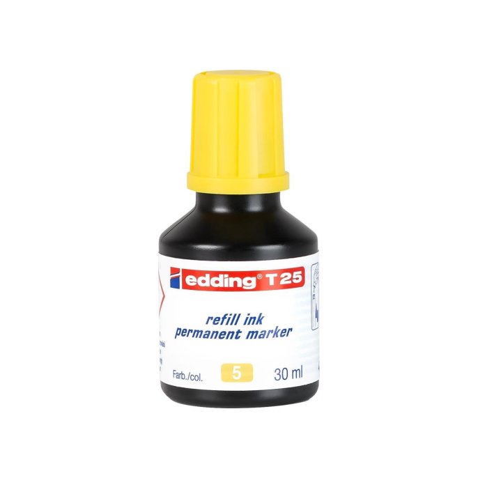 Inkt edding T25 geel/fl30ml