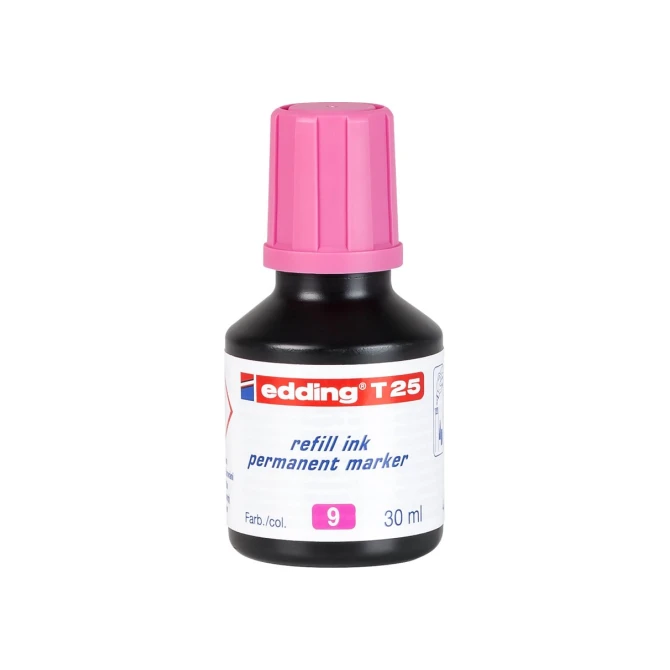 Inkt edding T25 roze /fl30ml