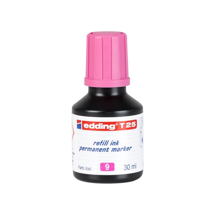 Inkt edding T25 roze /fl30ml