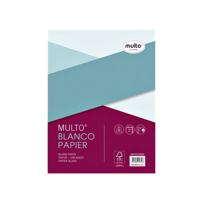 Interieurpap Multo A5 17r blanco (50 stuks)v Interieurpap Multo A5 17r blanco (50 stuks)v