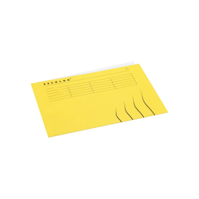JALEMA Secolor A4 Vouwmap Karton 225 x 310 mm Geel (doos 250 stuks)