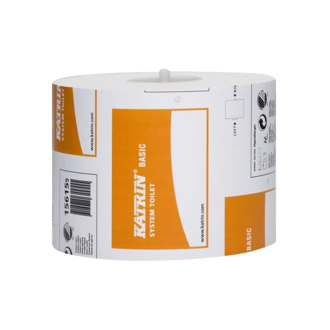 KATRIN BASIC Systeem Toiletpapier 1 laag 918 vel 115 m Wit (doos 36 x 918 vel)