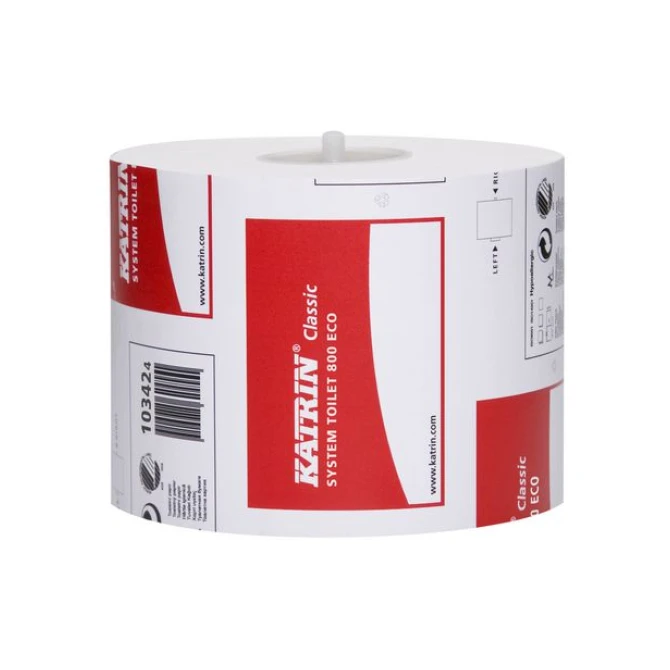 KATRIN ECO Toiletpapier 2-laags 800 vel Wit (pak 36 x 800 vel) KATRIN ECO Toiletpapier 2-laags 800 vel Wit (pak 36 x 800 vel)