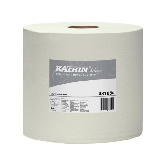 KATRIN Plus XL2 Papieren Handdoekrol 2-laags 265 mm 1000 vel Wit (pak 2 x 1000 vel)