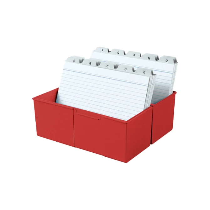 Kaartenbak Han A5 rood
