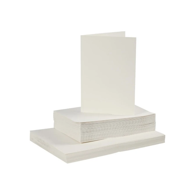 Creotime Kaarten en enveloppen. afmeting kaart 10.5x15 cm. afmeting envelop 11.5x16.5 cm (pak 50 sets)