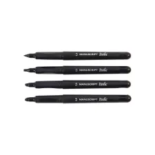 Manuscript Stiften 1.4/2.5/3.6/4.8mm. zwart (blister 4 stuks)