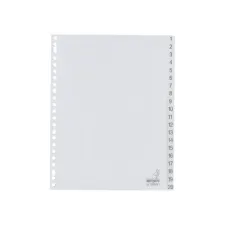 A4 Genummerde Tabbladen 23-rings Polypropyleen Grijs