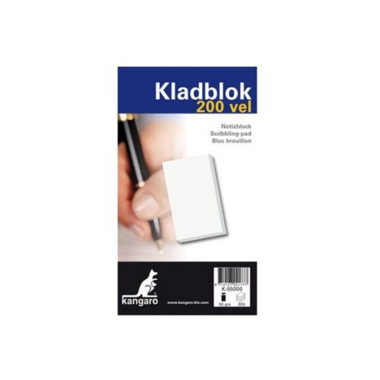 Kangaro Kladblok 198 x 115 mm Blanco (pak 10 stuks)