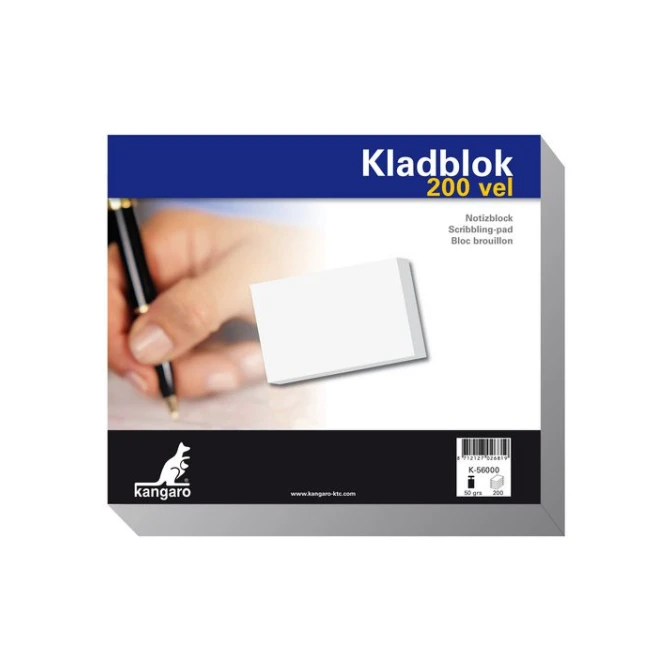 Kangaro Kladblok 230 x 198 mm Blanco (pak 5 stuks) Kangaro Kladblok 230 x 198 mm Blanco (pak 5 stuks)
