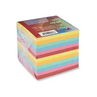 KANGARO Memopapier kubus 90 x 90x 90 mm assorti kleuren (pak 700 vel)