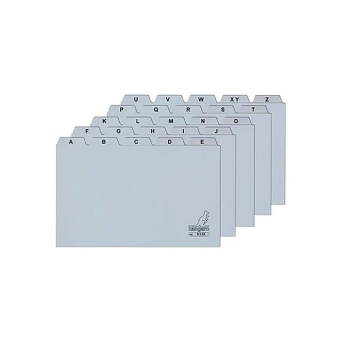 Kangaro Tabkaarten A-Z. PP 148 x 100/110mm (pak 5 stuks) Kangaro Tabkaarten A-Z. PP 148 x 100/110mm (pak 5 stuks)