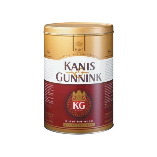Kanis en Gunnink Hotel Melange Rood Filterkoffie Snelfiltermaling (can 2500 gram)