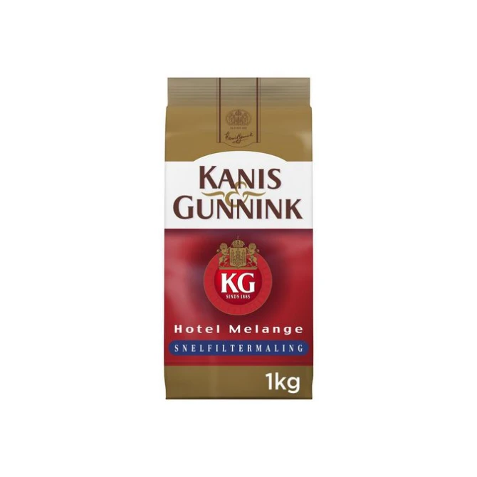 Kanis en Gunnink Hotel Melange Rood Filterkoffie Snelfiltermaling (pak 6 x 1000 gram) Kanis en Gunnink Hotel Melange Rood Filterkoffie Snelfiltermaling (pak 6 x 1000 gram)