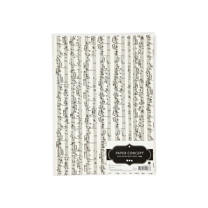 LUCART Karton A4 100g muzieknoten/pk10v (pak 10 vel)