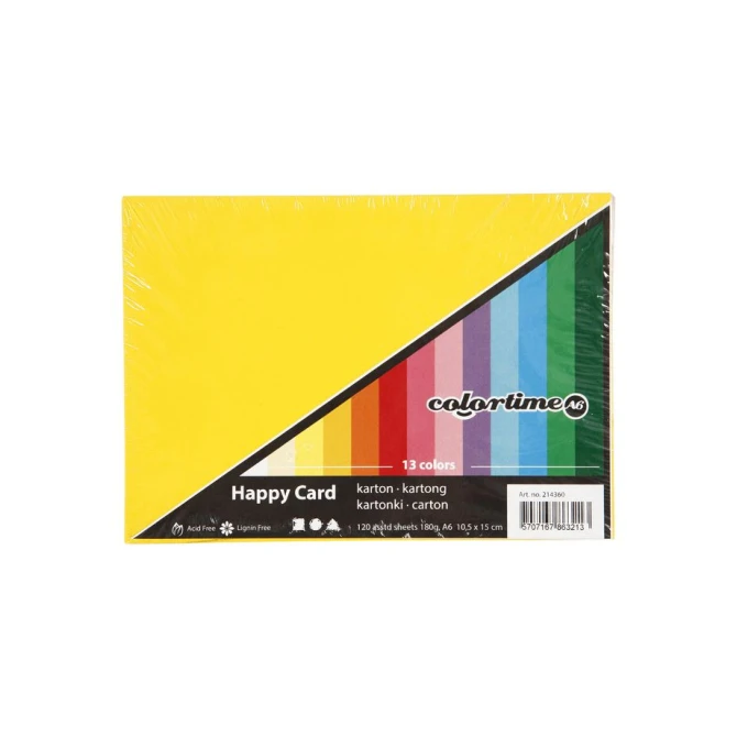 Colortime Happy Karton 10.5 X 14.8 Cm (1 pak x 120 vel)