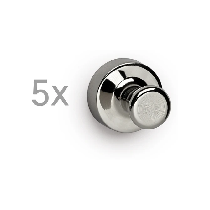 Maul Kegelmagneet Maul 12mm zilver/set5