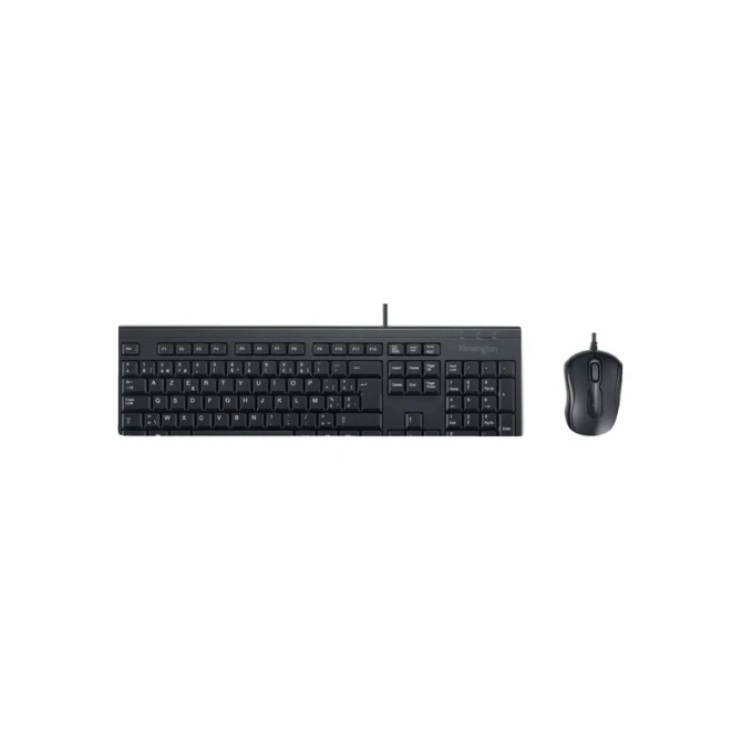 Kensington KM100 EQ Toetsenbord + Muis USB AZERTY Zwart Kensington KM100 EQ Toetsenbord + Muis USB AZERTY Zwart