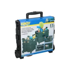 Kinzo Trolley met Opvouwbaar Boodschappenkrat 38 x 36 x 33 cm Kunststof en Aluminium Zwart Kinzo Trolley met Opvouwbaar Boodschappenkrat 38 x 36 x 33 cm Kunststof en Aluminium Zwart