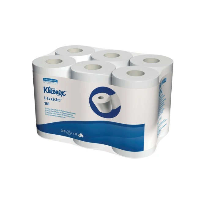 Kleenex® Toiletpapier. 3-laags. 350 vel. Wit (pak 6 rollen) Kleenex® Toiletpapier. 3-laags. 350 vel. Wit (pak 6 rollen)