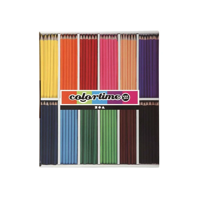 Colortime Kleurpotloden Lijndikte 3mm Assorti (doos 288 stuks) Colortime Kleurpotloden Lijndikte 3mm Assorti (doos 288 stuks)