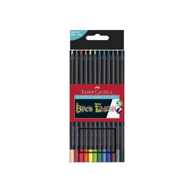 Kleurpotlood FC Black Edition ass/pk12