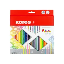 Kores Kolores Kleurpotloden Assorti (1 pak x 26 stuks) Kores Kolores Kleurpotloden Assorti (1 pak x 26 stuks)