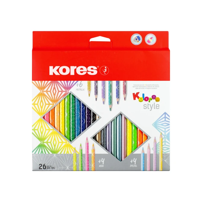 Kores Kolores Kleurpotloden Assorti (1 pak x 26 stuks)
