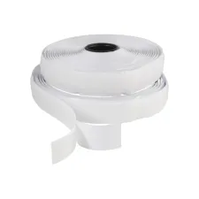 Creotime Klitteband haak en lussluiting. b: 20 mm. wit. Zelfklevend (rol 5 meter)