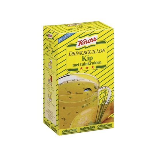 Knorr Drinkbouillon Kip Met Tuinkruiden 175 ml (pak 80 stuks)