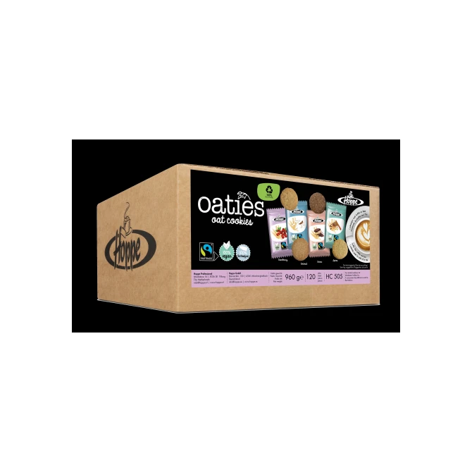 HOPPE Koekjes FT Oaties 4 soorten (120 stuks) HOPPE Koekjes FT Oaties 4 soorten (120 stuks)