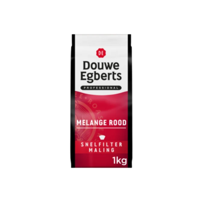 Koffie DE snelfiltermaling rood/pk 1000g