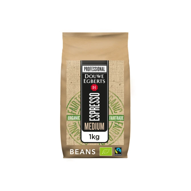 DE Espressobonen Medium Roast Biologisch Fairtrade 1KG