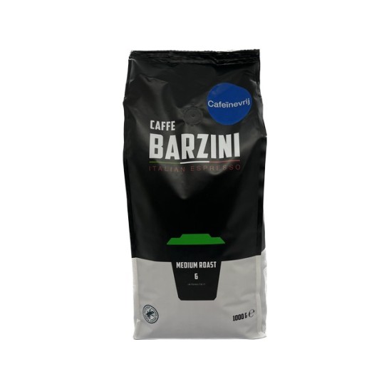 BARZINI Koffiebonen Cafeïnevrij Medium Roast RFA 1KG