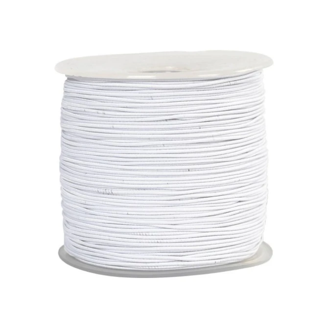 CREOTIME Koord elastisch 1mm wit (250 meter)