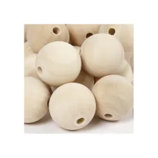 Kraal rond 30mm gatgrootte 5mm hout (50 stuks)